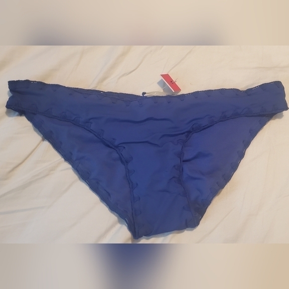 Quint Soul Pink Label Tankini large Indigo Blue Embroidery Edge Detail - Picture 6 of 9